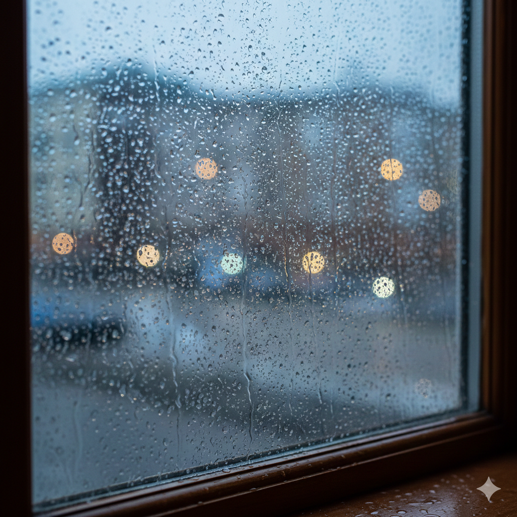 Condensación en ventanas: vaho y gotas en el cristal