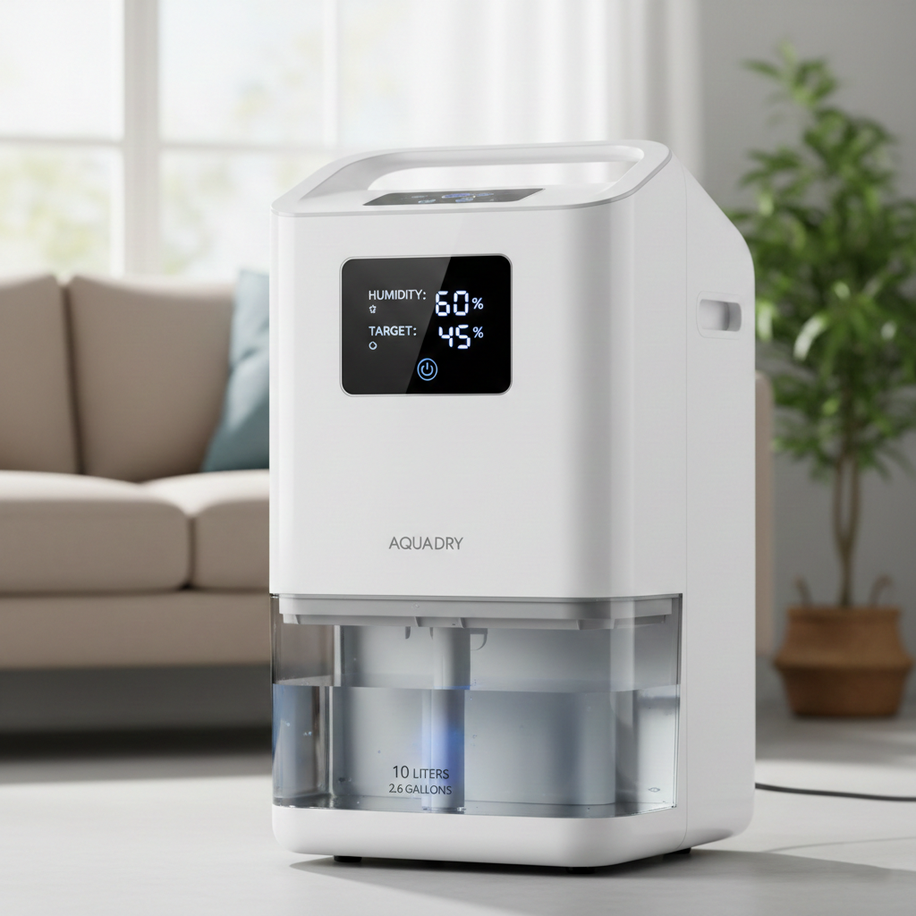 Deshumidificador 10 litros en dormitorio moderno