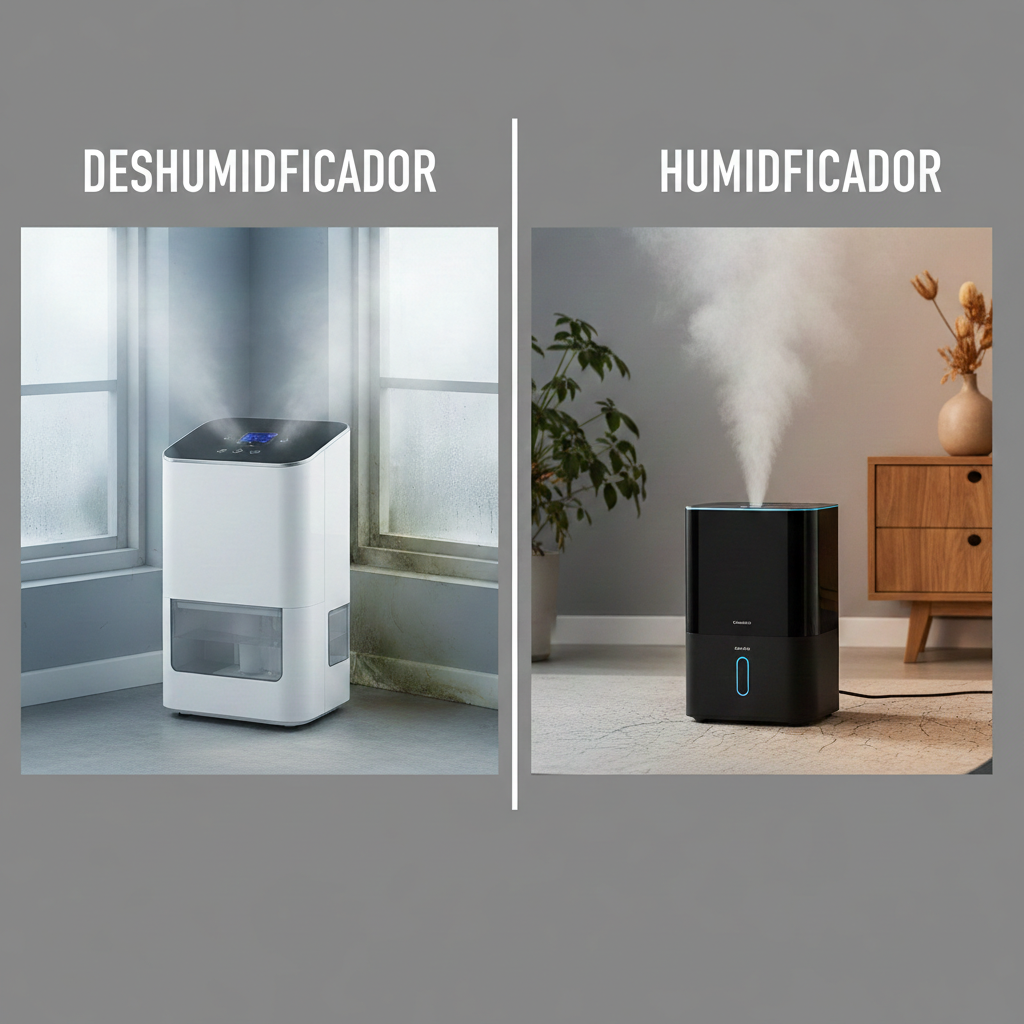 Comparativa deshumidificador vs humidificador