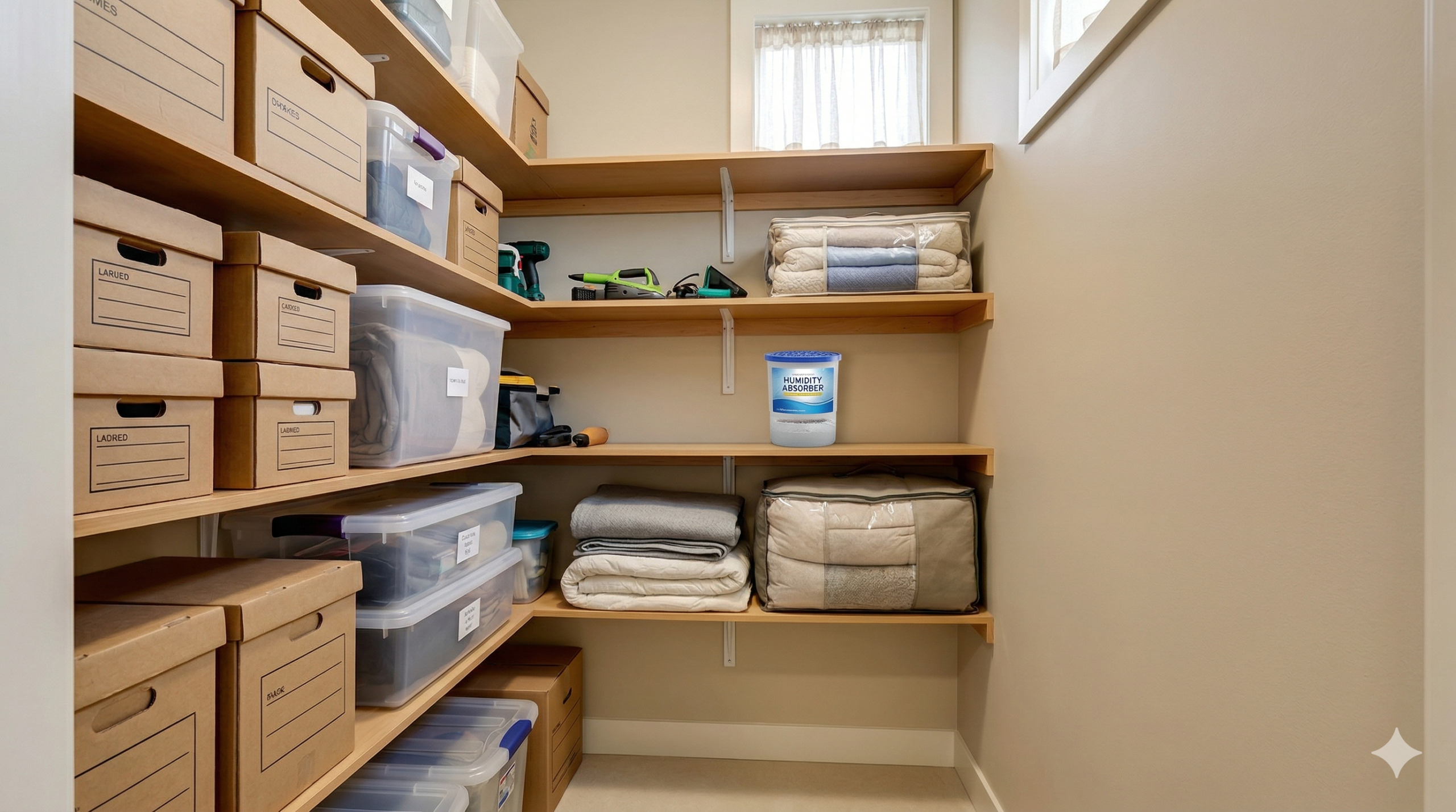 absorbedor de humedad en trastero doméstico