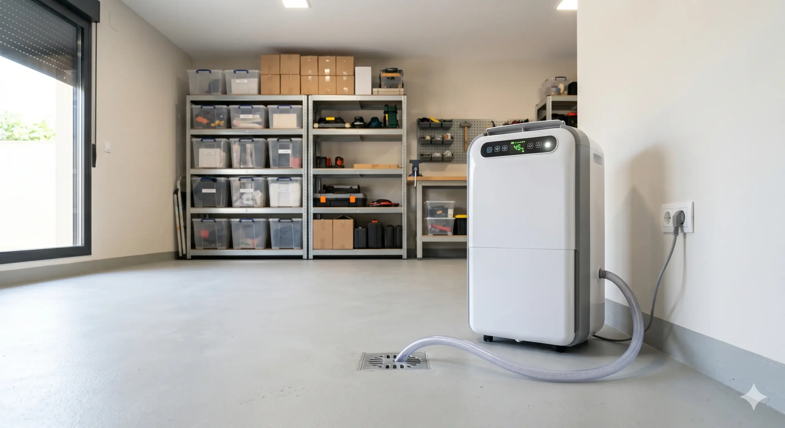 Deshumidificador con drenaje continuo