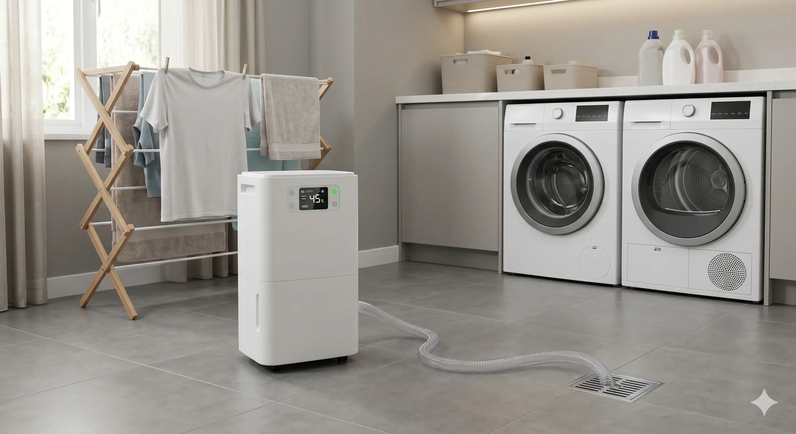 Deshumidificador con desagüe en uso prolongado