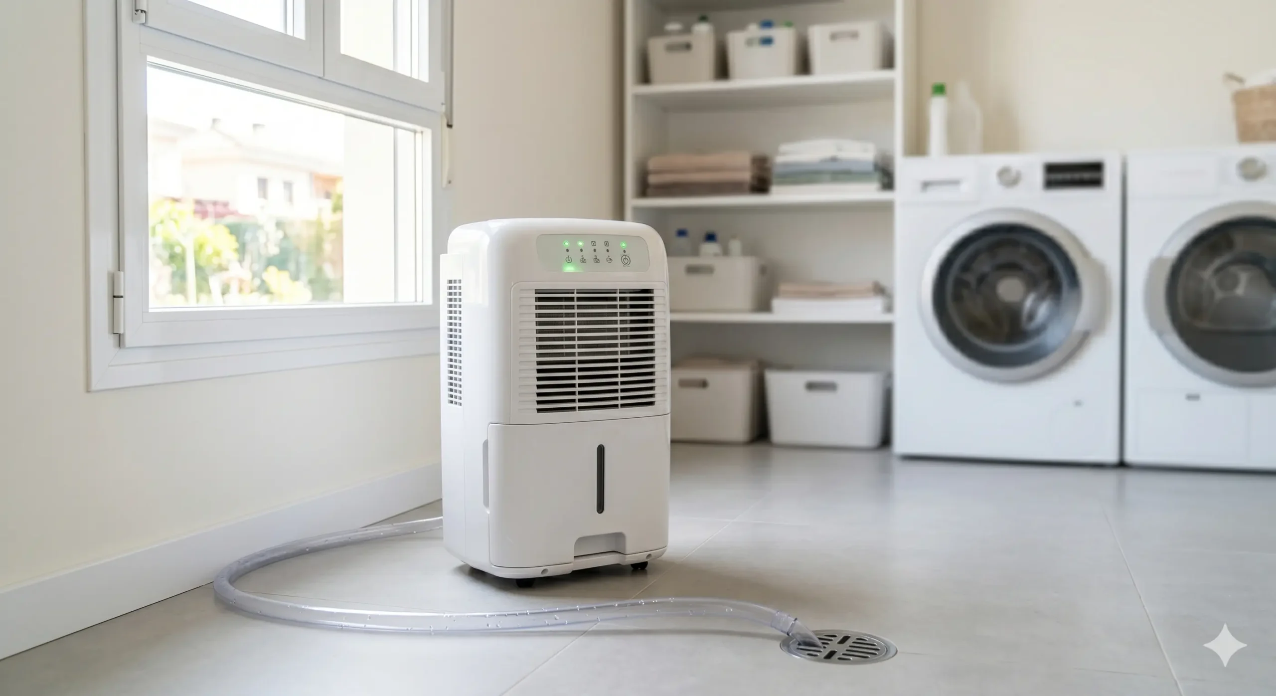 Deshumidificador con manguera de desagüe