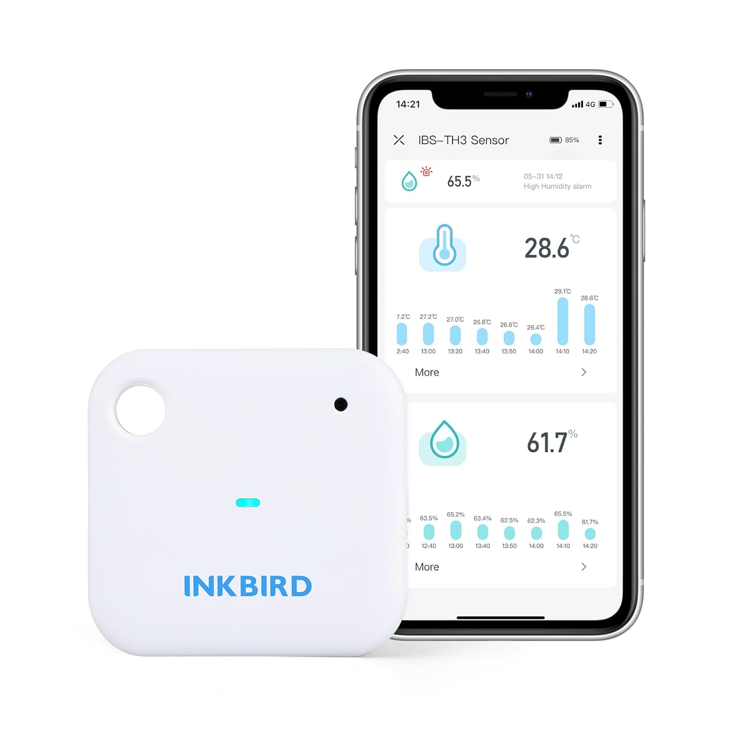 Inkbird higrómetro WiFi con app y alertas
