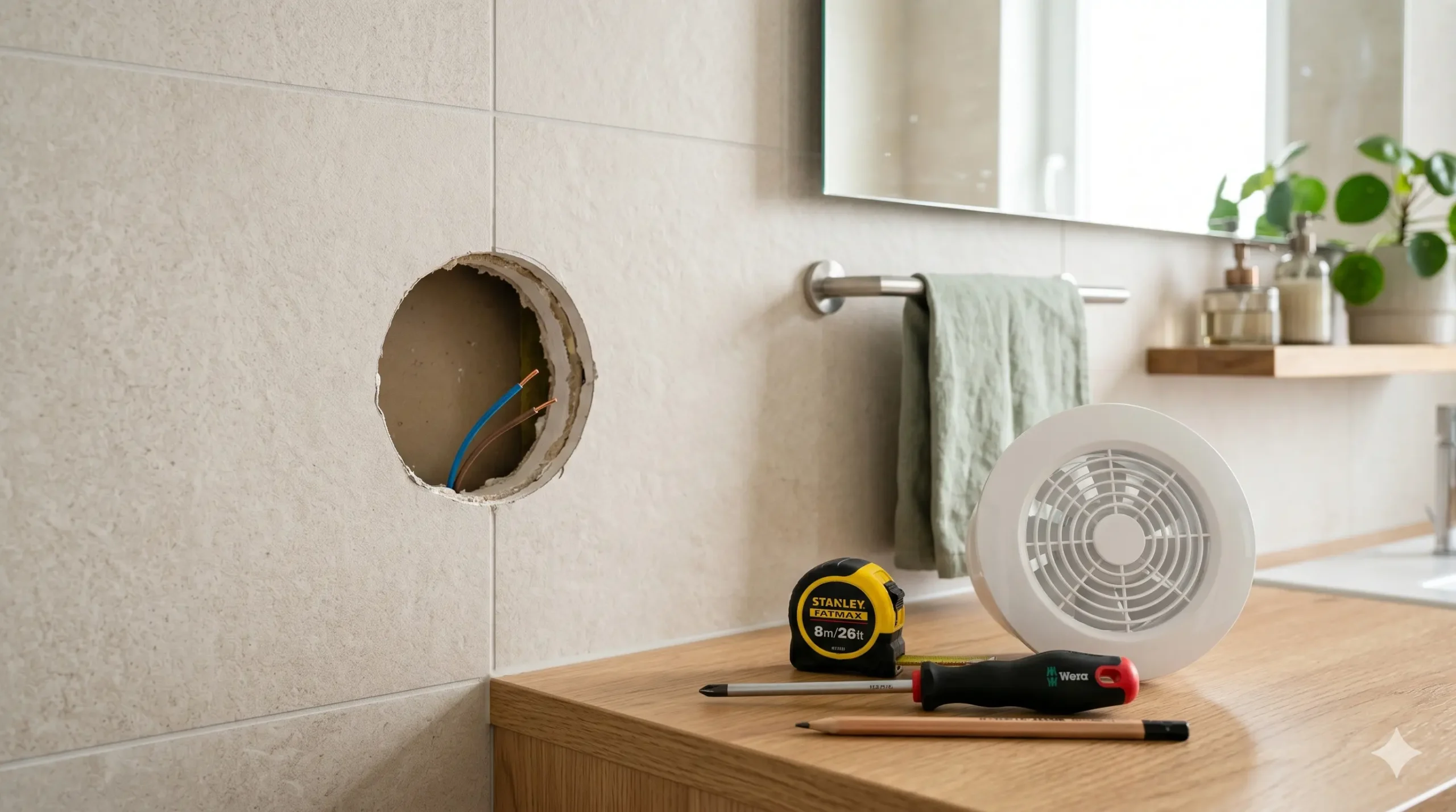 cómo instalar extractor baño