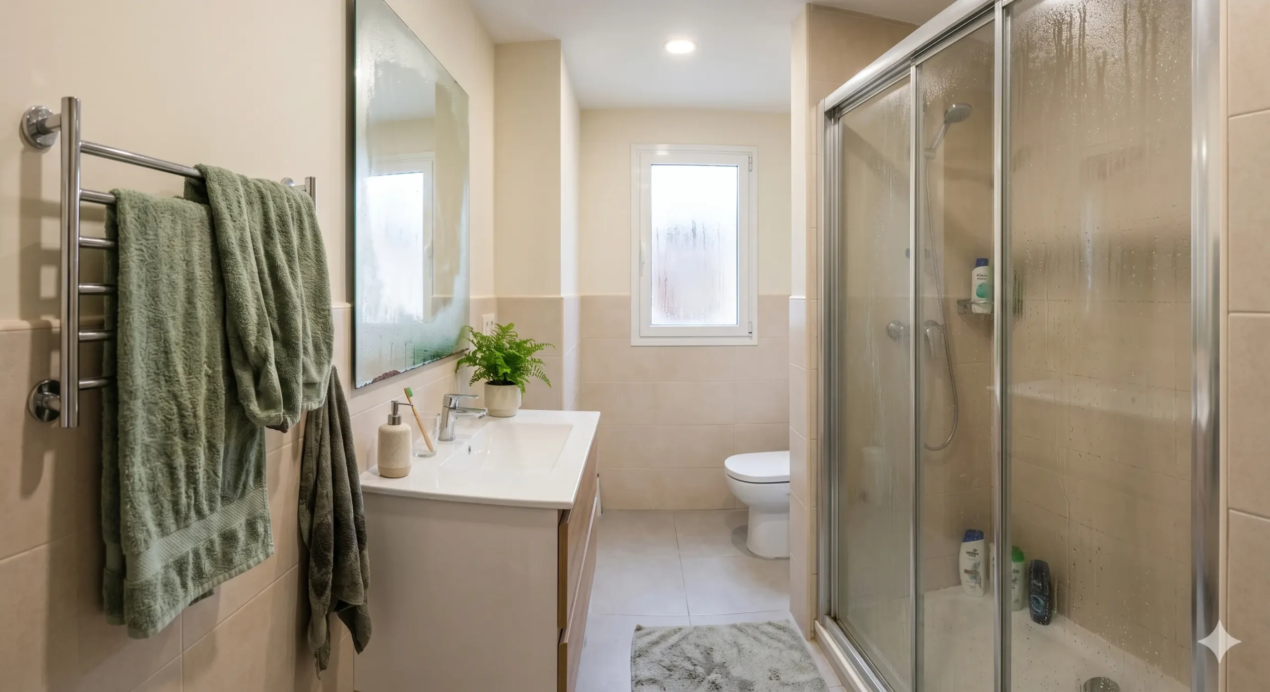olor a humedad en el baño por mala ventilación