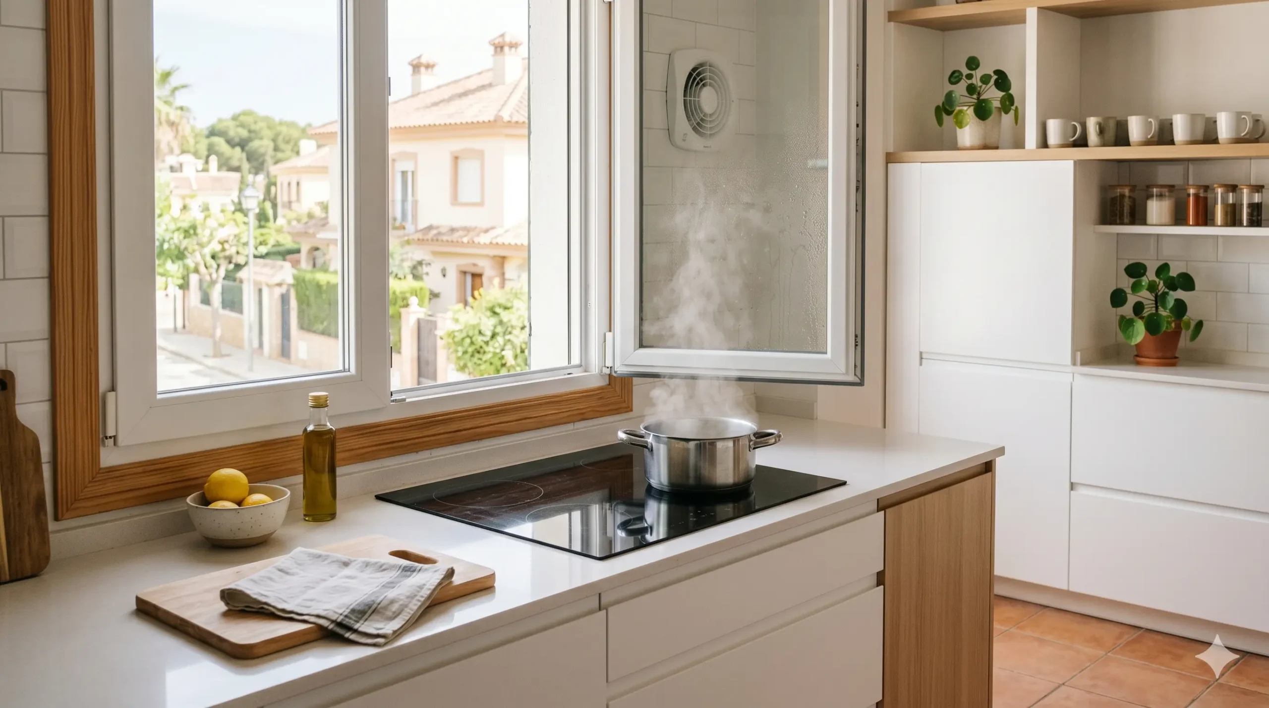 ventilar cocina con humedad