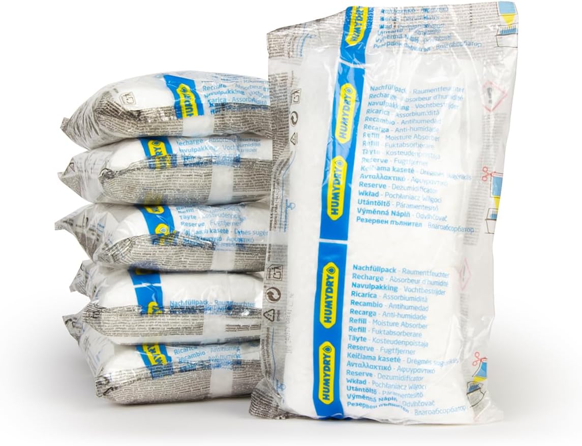 Pack de seis recambios HUMYDRY de un kilogramo para aparatos compatibles