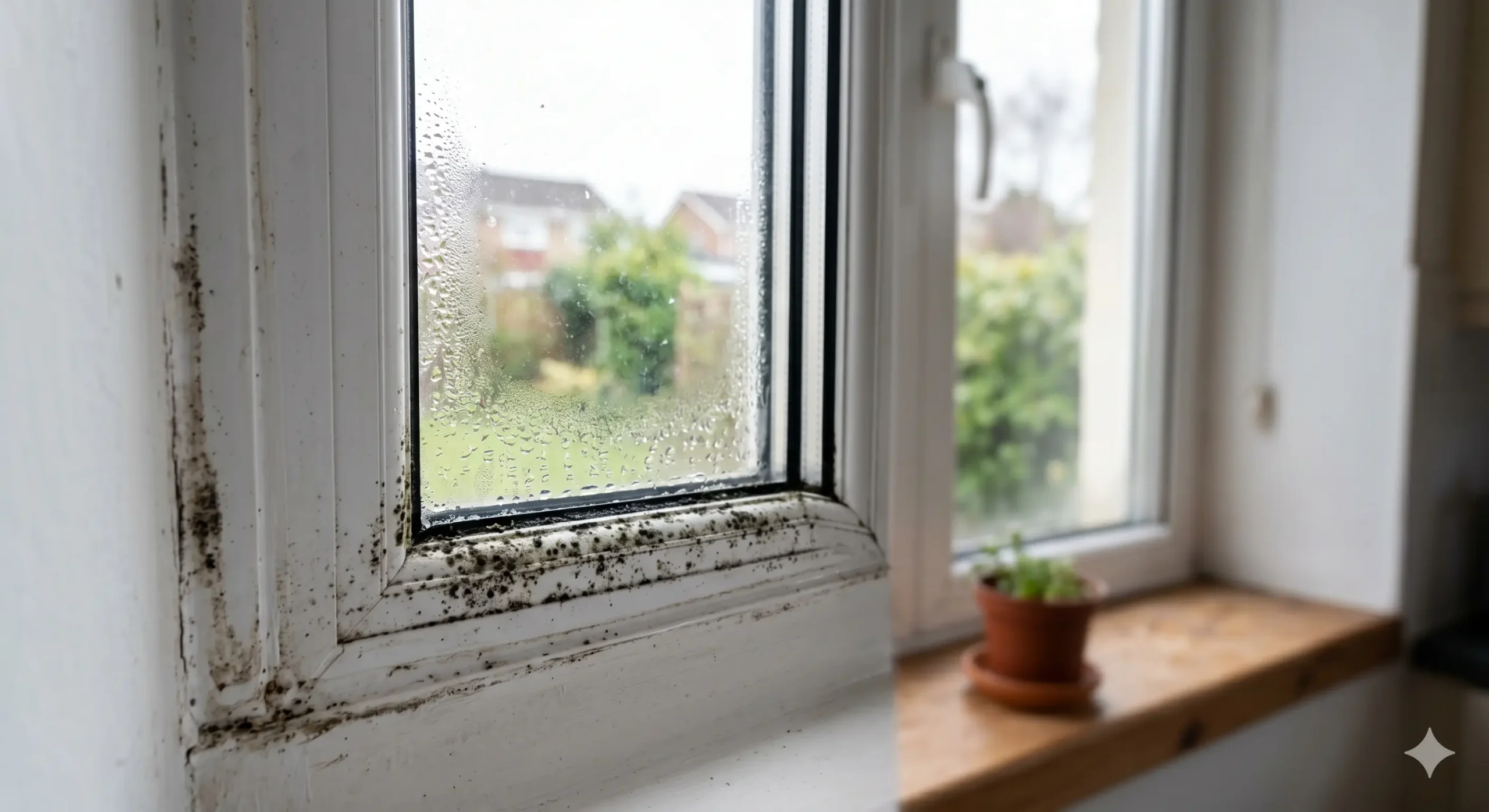 moho en ventanas y gomas por condensación