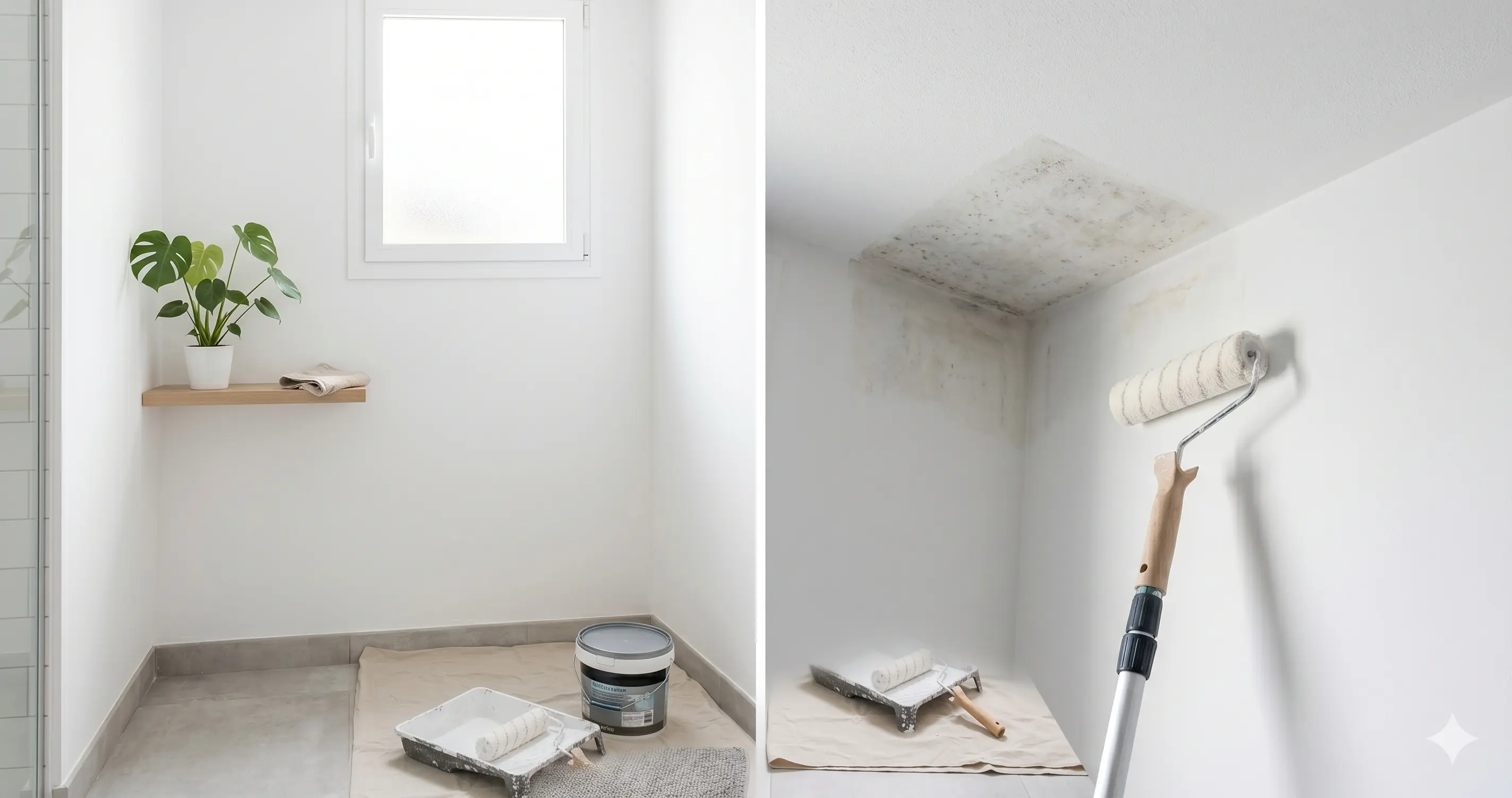 pintura antihumedad para techo de baño con moho por condensacion