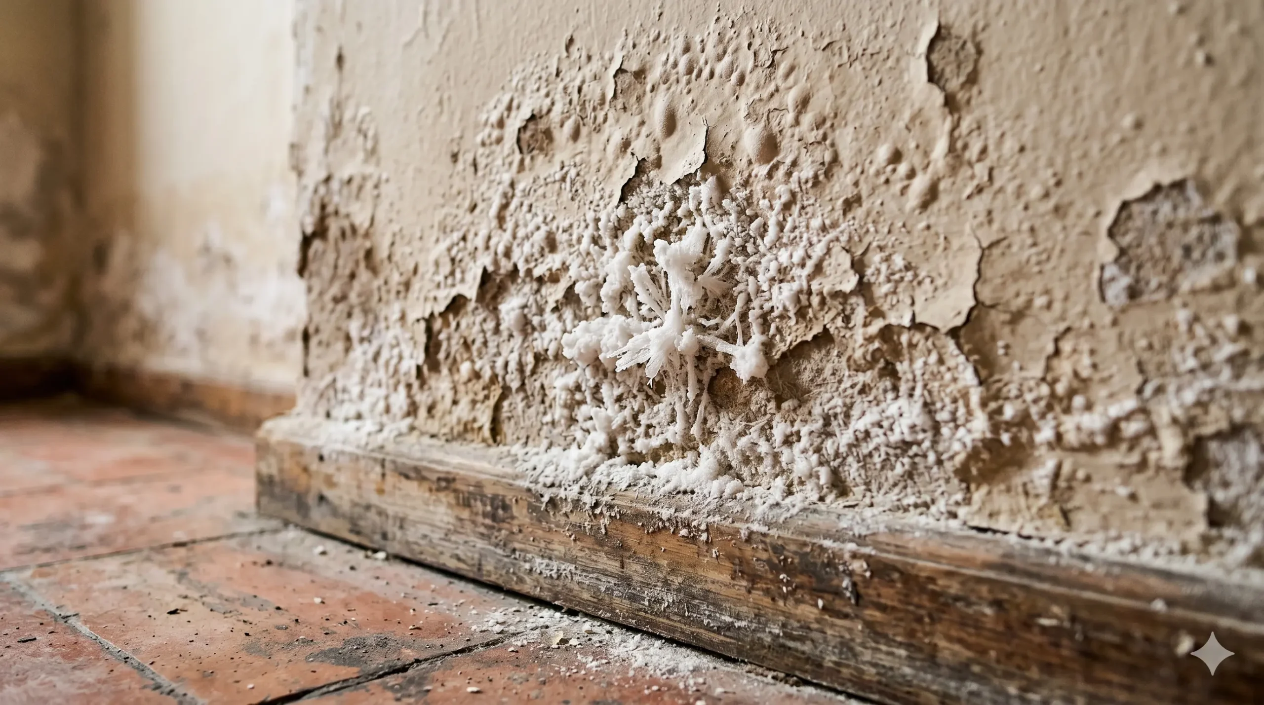 salitre eflorescencias en pared