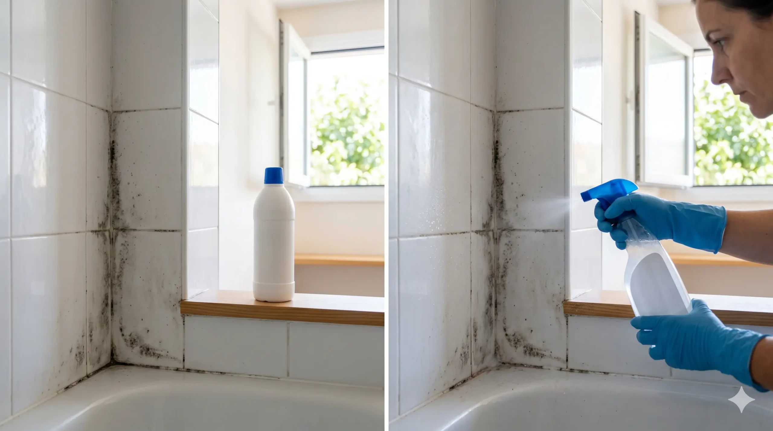 spray antimoho vs lejía para eliminar moho