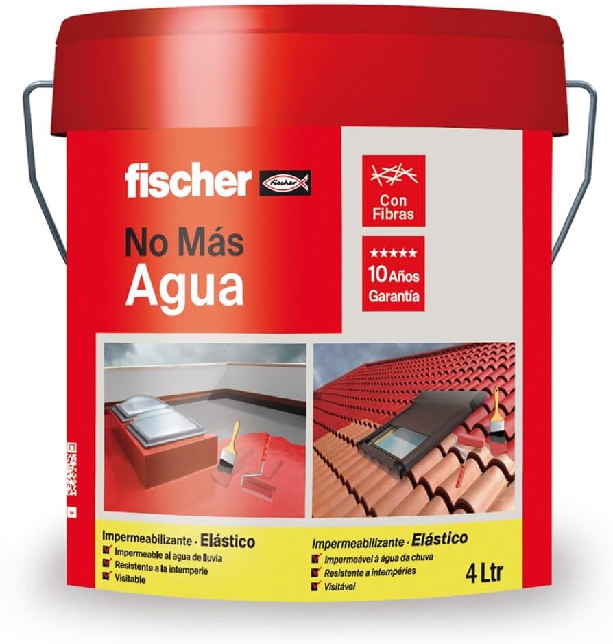 fischer pintura impermeabilizante con fibras para terraza