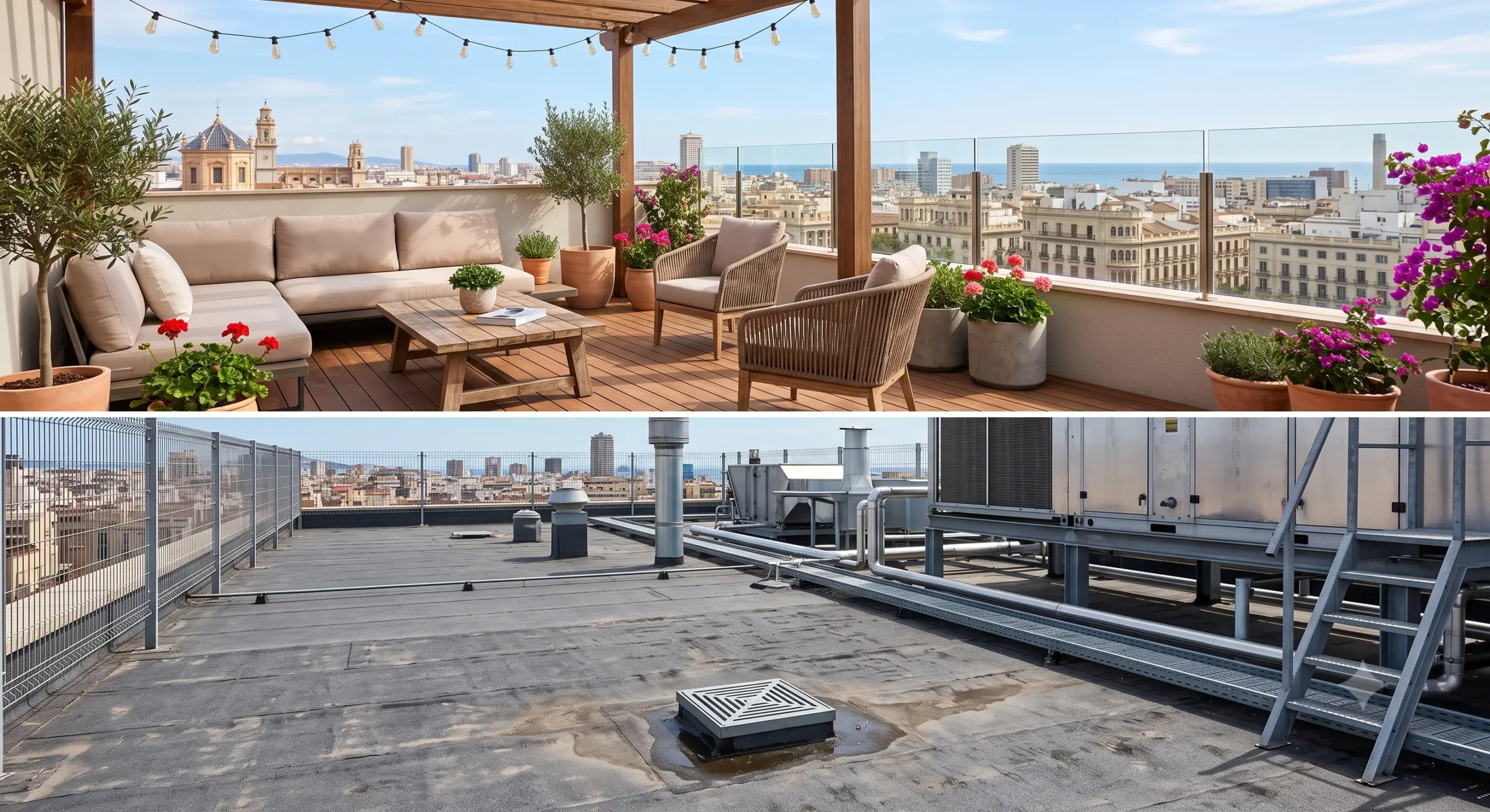 diferencia entre terraza y azotea para impermeabilizar